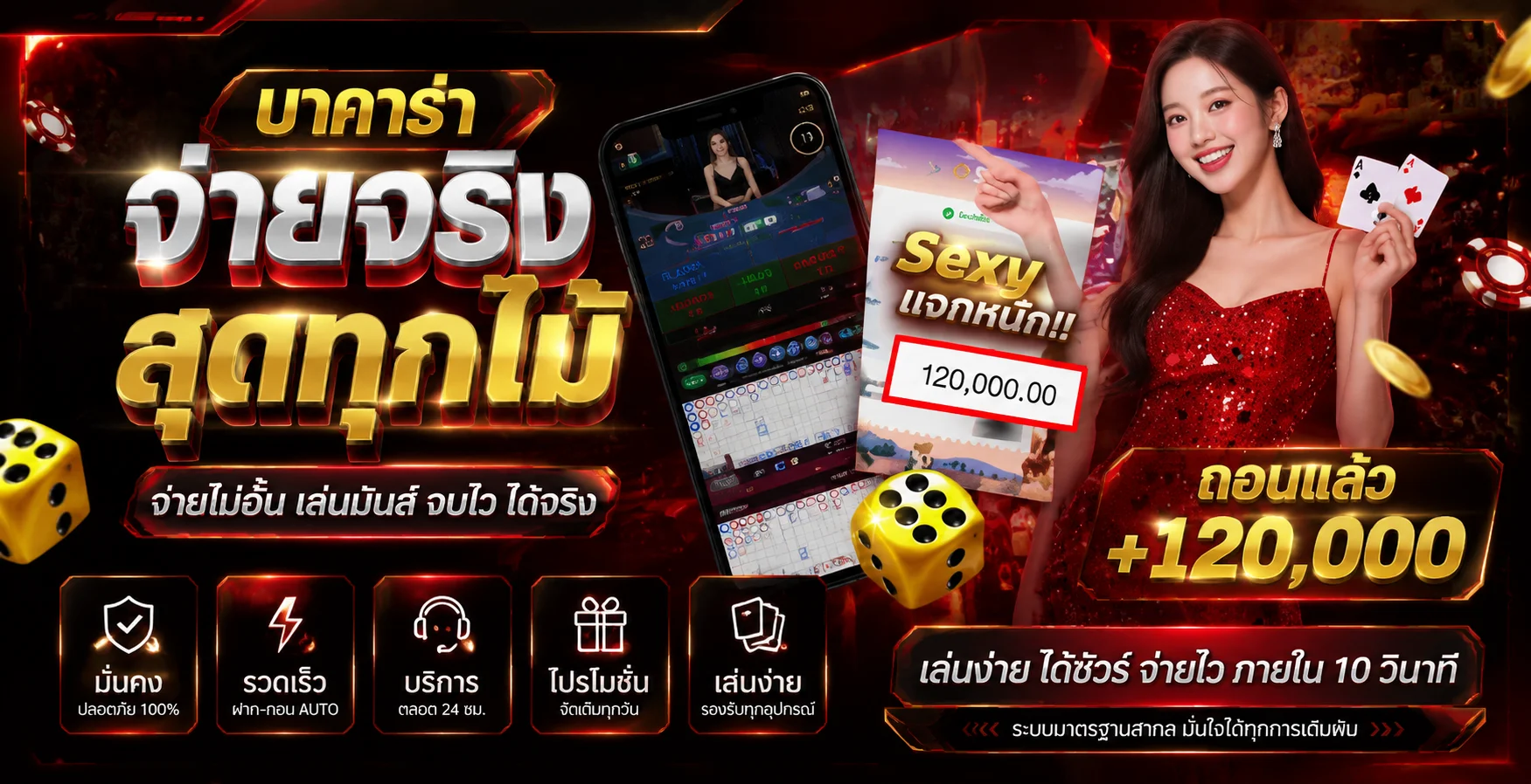 คาสิโนสดออนไลน์ Paradise บาคาร่าถ่ายทอดสดจากห้องจริง