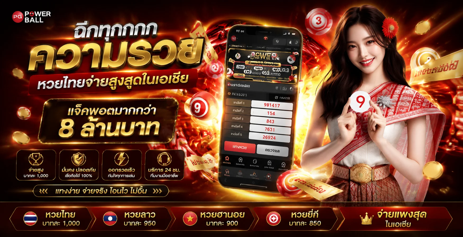 แทงหวยออนไลน์ Paradise ครบทุกสำนัก หวยรัฐ หวยลาว หวยหุ้น